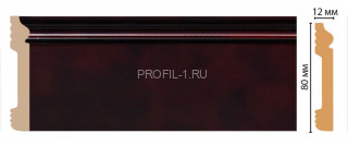Плинтус напольный DECOMASTER D005-62ДМ (79x13x2400) с кабель-каналом Бордо глянец