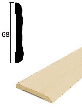 Наличник ПВХ 68 мм Lemal 22068 Цвет 0073 Бук светлый 2,2 м Наличник ПВХ 68 мм Lemal 22068 Цвет 0073 Бук светлый 2,2 м