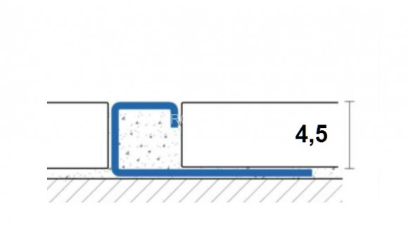 Латунный окантовочный П-профиль квадрат LUP 45 OC 4,5 хром 2,7м Латунный окантовочный П-профиль квадрат LUP 45 OC 4,5 хром 2,7м