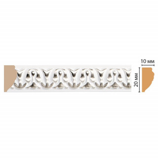 Молдинг DECOMASTER 103C-60 ДМ (20x10x2400) цвет Белый с шампанью Молдинг DECOMASTER 103C-60 ДМ (20x10x2400) цвет Белый с шампанью