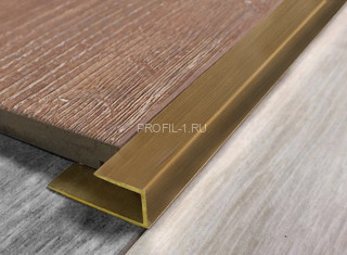 Латунный П-профиль окантовочный LT100 OА 15х10 антик 2,7м Латунный П-профиль окантовочный LT100 OА 15х10 антик 2,7м