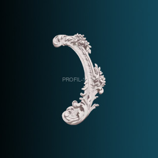 Декоративный орнамент Перфект G2354R правый белый 219х114х25 мм