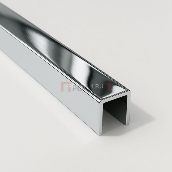 Латунный П-профиль ЛП-10х10х10 хром 2,7 м Латунный П-профиль ЛП-10х10х10 хром 2,7 м