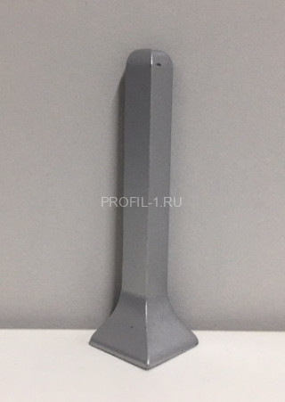 Угол наружный для плинтуса ПТ-79/10 ПВХ серебро