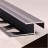 Алюминиевый профиль закладной с рифлением 10 мм ПО-02 черный глянец 2,7 м