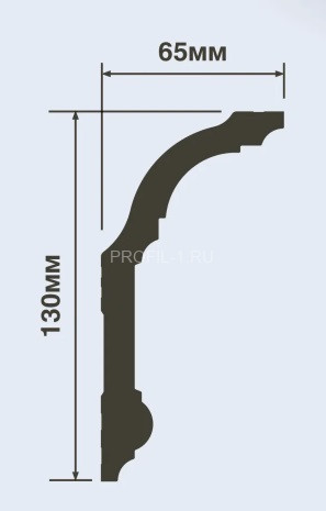 Потолочный плинтус под светодиодную ленту HiWood A130 белый 130х65 мм 200 см Потолочный плинтус под светодиодную ленту HiWood A130 белый 130х65 мм 200 см