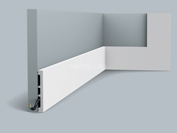 Напольный плинтус Orac Decor Duropolymer SX163 белый полистирол 102х13 мм 2м