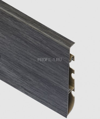 Напольный плинтус с кабель-каналом 75 мм Cezar Hi-Line Prestige 327 дерево 2,5 м Напольный плинтус с кабель-каналом 75 мм Cezar Hi-Line Prestige 327 дерево 2,5 м