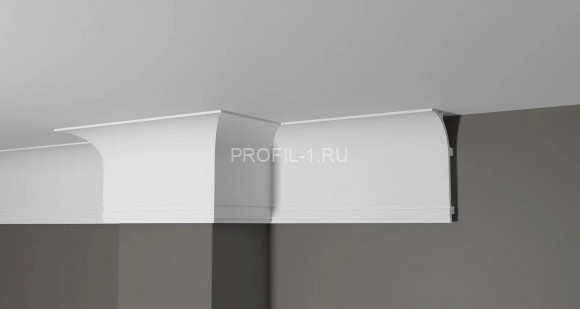 Потолочный плинтус Decor-Dizayn DD520 полистирол белый, под покраску 140х70х2000 мм