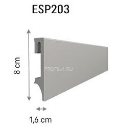 Напольный плинтус 80 мм VOX Espumo ESP-203 теплый серый 2.4 м Напольный плинтус 80 мм VOX Espumo ESP-203 теплый серый 2.4 м