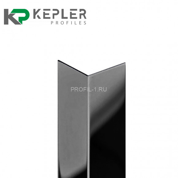 Декоративный уголок 15х15 мм из нержавеющей стали SS 304 FSAP002-15-BP S.S.304 черный полированный 3 м