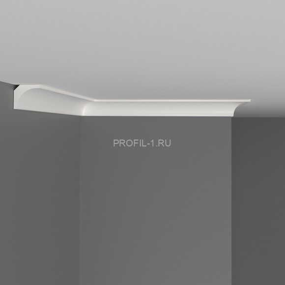 Плинтус потолочный гладкий Decomaster D133 Дюропрофиль 20х20х2000 мм белый