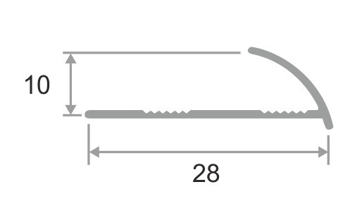 Профиль С-образный алюминий 10 мм ПО-9 бронза глянец  2,7 м
