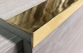 Латунный уголок разнополочный PL 12x7 ON 12х7 полированный 3м