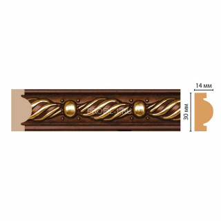 Молдинг DECOMASTER 157-51 (30x13x2400) цвет Коричневый с золотом Молдинг DECOMASTER 157-51 (30x13x2400) цвет Коричневый с золотом