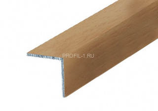Алюминиевый уголок 15х15 мм равнополочный Л Натуральный бук 2,7 м (упаковка 10 штук)