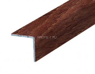 Алюминиевый уголок 40х40 мм равнополочный КД Дуб мореный 2,7 м (упаковка 10 штук)