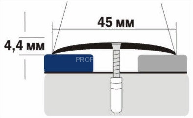 Алюминиевый порог одноуровневый 45 мм А45 КД Дуб арктик 2,7 м (упаковка 10 штук) Алюминиевый порог одноуровневый 45 мм А45 КД Дуб арктик 2,7 м (упаковка 10 штук)