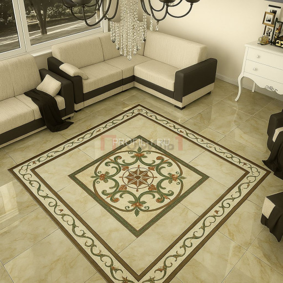 Латунный П-профиль ЛП-10х10х10 антик 2,7 м