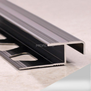 Алюминиевый профиль закладной с рифлением 12 мм ПО-109 серебро глянец 2,7 м Алюминиевый профиль закладной с рифлением 12 мм ПО-109 серебро глянец 2,7 м