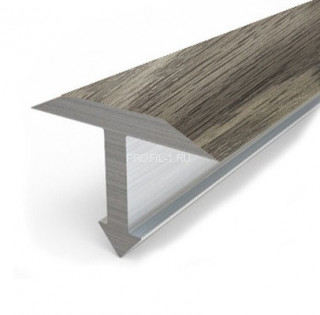 Алюминиевый профиль Т-образный 26 мм Т-26 КД Дуб пепельный 2,7 м (упаковка 10 штук)