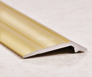 Разноуровневый порог алюминиевый с насечками 28 мм ПО-28х6 золото глянец 2,7 м Разноуровневый порог алюминиевый с насечками 28 мм ПО-28х6 золото глянец 2,7 м