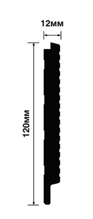 Стеновая панель Hiwood LV127L BR396K под дерево 120х12 мм 2,7 м