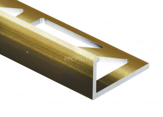Профиль L-образный алюминий 8 мм PV01-05 золото блестящее 2,7 м
