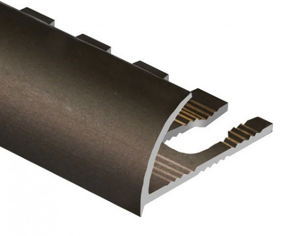 Профиль для плитки С-образный алюминий гибкий 8 мм PV19-06 бронза матовая 2,7 м