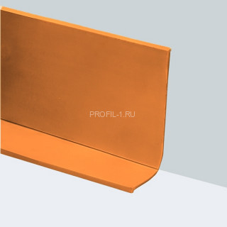 Напольный гибкий плинтус 50 мм ПГ65 оранжевый без клея 25м