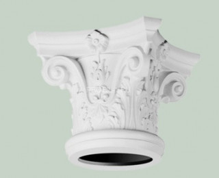 Капитель колонны Orac Decor K1122 белая полистирол 300х360х360 мм