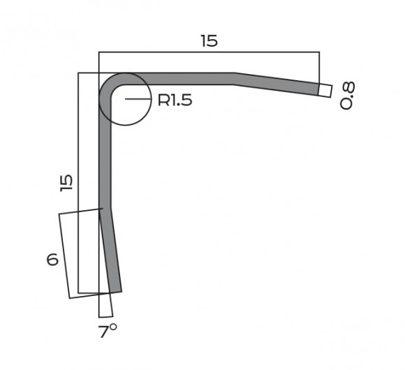 Нержавеющий стальной уголок 15х15 мм NEEXY PVS99-21 BL-D антрацит зеркальный 2.7 м