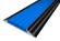 Алюминиевая  полоса 46 мм с резиновой вставкой АП-46-Краш черный глянец-синий 3,0 м