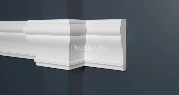Молдинг Decor-Dizayn 152 A полистирол белый, под покраску 85х25х2000 мм