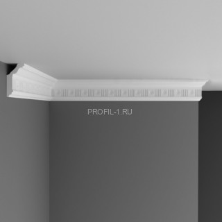 Плинтус потолочный 70х45х2400 мм Decomaster DT 88151А из полиуретана белый под покраску Плинтус потолочный 70х45х2400 мм Decomaster DT 88151А из полиуретана белый под покраску