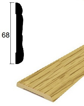 Наличник ПВХ 68 мм Lemal 22068 Цвет 8538 Дуб новый 2,2 м Наличник ПВХ 68 мм Lemal 22068 Цвет 8538 Дуб новый 2,2 м