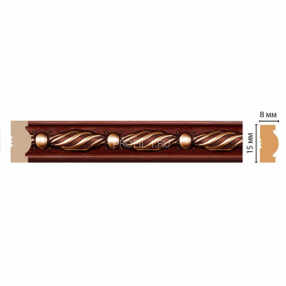Молдинг DECOMASTER 105-52 (15x8x2400) цвет Красное дерево с золотом Молдинг DECOMASTER 105-52 (15x8x2400) цвет Красное дерево с золотом