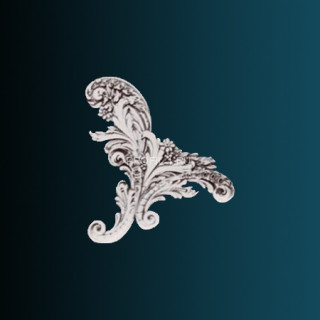 Декоративный орнамент Перфект G2356R правый белый 287х312х30 мм