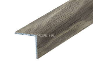 Алюминиевый уголок 40х40 мм равнополочный КД Дуб пепельный 2,7 м (упаковка 10 штук)