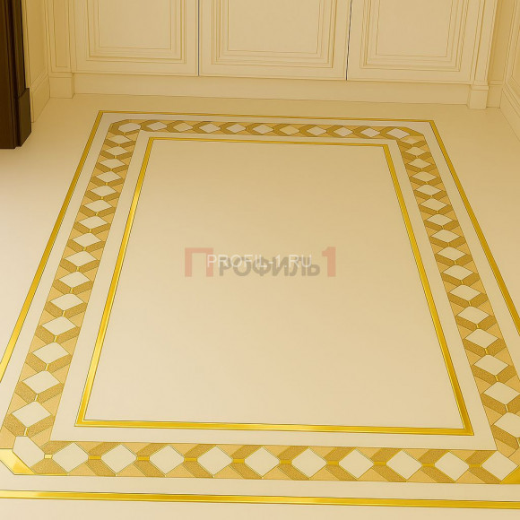 Латунный П-образный профиль ЛП-10х20х10 полированный 2,7 м Латунный П-образный профиль ЛП-10х20х10 полированный 2,7 м