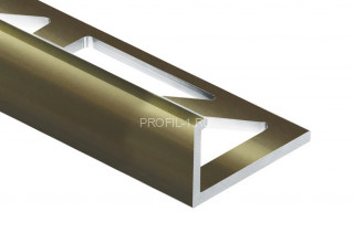 Профиль L-образный алюминий 8 мм PV01-09 шампань блестящая 2,7 м