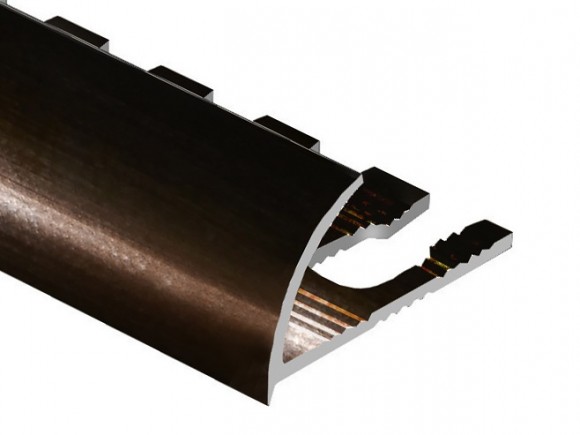 Профиль С-образный гибкий алюминий для плитки 8 мм PV10-07 eco бронза блестящая 2,7 м