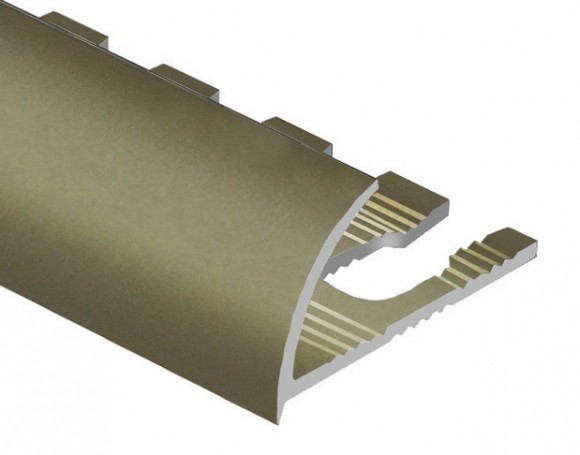 Профиль для плитки С-образный алюминий гибкий 8 мм PV19-16 титан матовый 2,7 м