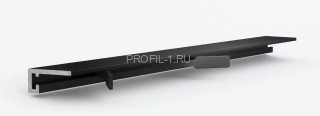 Алюминиевый микроплинтус Laconistiq micro 11 mini черный муар 2м Алюминиевый микроплинтус Laconistiq micro 11 mini черный муар 2м