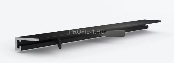 Алюминиевый микроплинтус Laconistiq micro 11 черный муар 2м