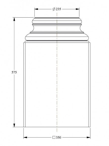 База колонны Orac Decor K1132 белая полистирол 575х350х350 мм