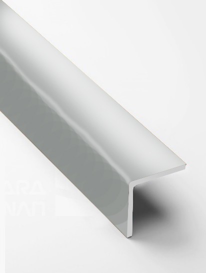 Угол защитный 30х30 мм прямой алюминий PV75-01 полированный 2,7 м