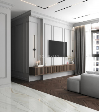 Потолочный плинтус Decor-Dizayn DD522 полистирол белый, под покраску 152х100х2000 мм