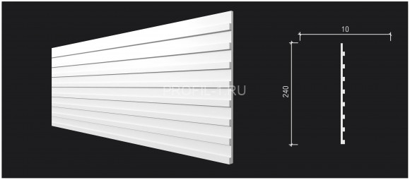 Стеновая декоративная панель 3D Decor-Dizayn DD911 из полистирола белая, под покраску 240х10х2000 мм Стеновая декоративная панель 3D Decor-Dizayn DD911 из полистирола белая, под покраску 240х10х2000 мм