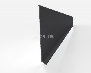 Алюминиевый напольный плинтус 100 мм Диал ПЛ-100 0035 черный муар RAL 9005 3 м